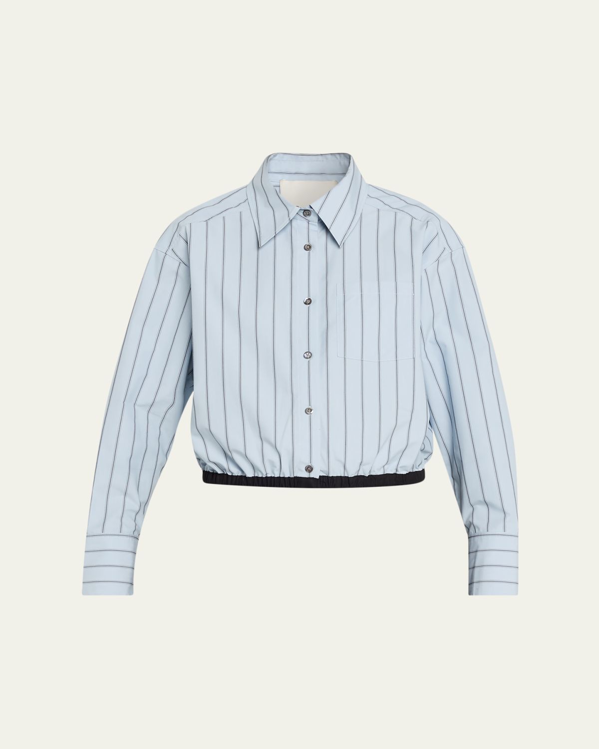 3.1 Phillip Lim Striped Cropped Button-Front Shirt
