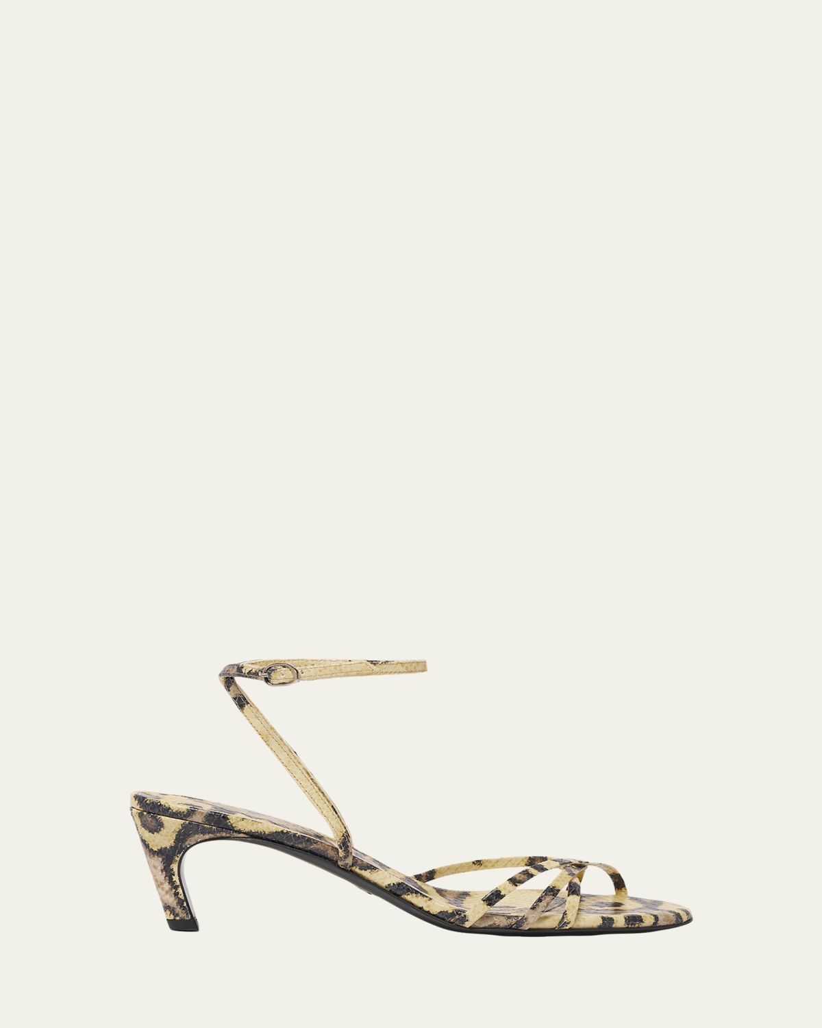 Proenza Schouler Uma Snake-Printed Leather Ankle-Strap Sandals