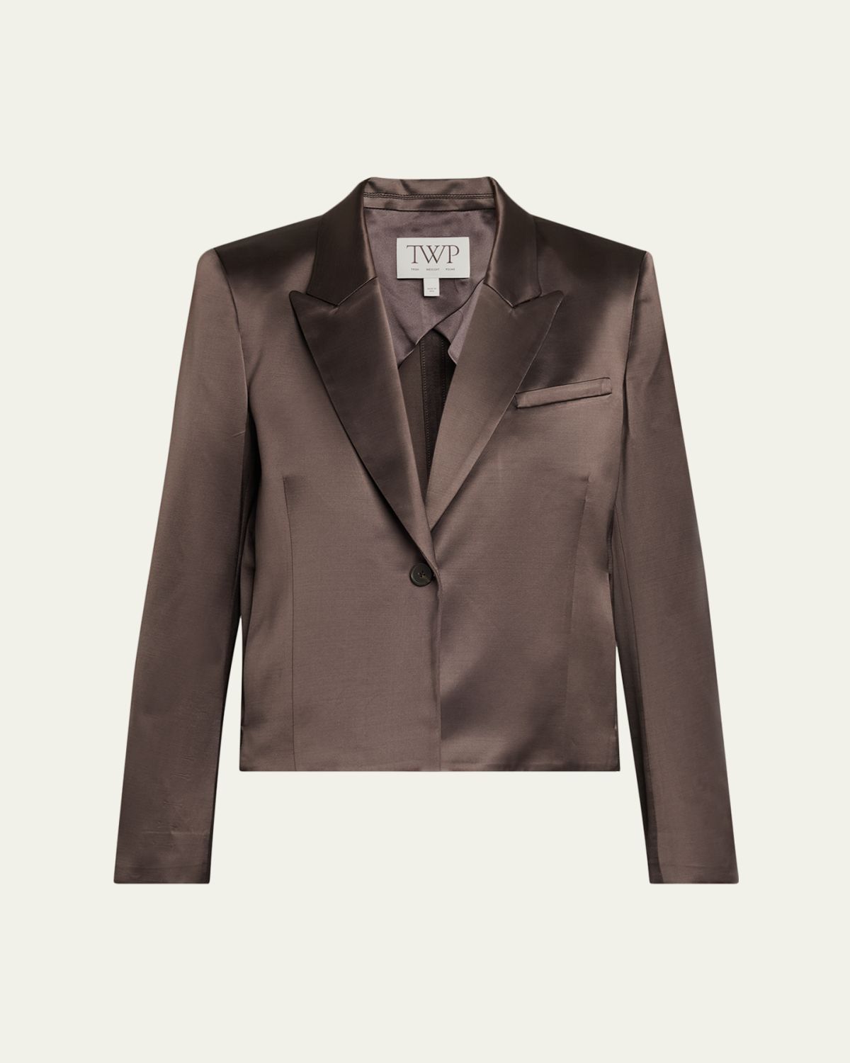 TWP Sawyer Satin Single-Breasted Blazer
