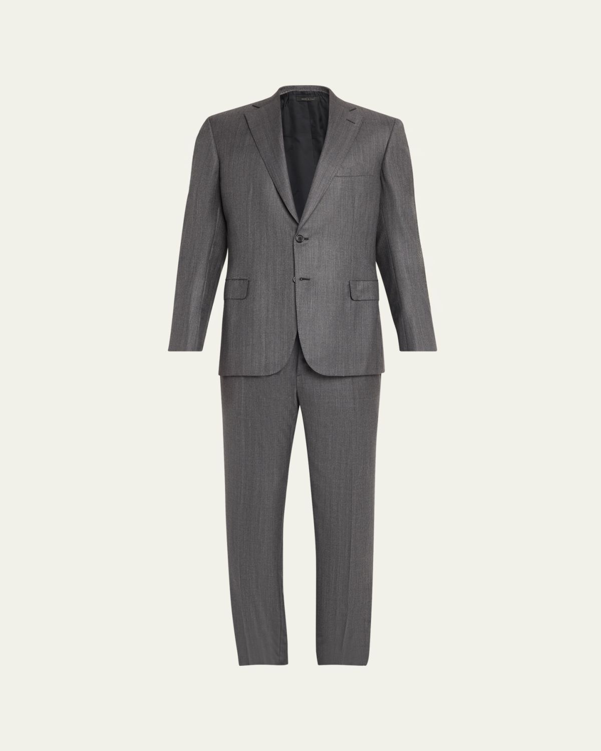 Brioni Men's Tonal Herringbone Wool-Silk Two-Piece Suit | Thumbnail 6 Brioni Men's Tonal Herringbone Wool-Silk Two-Piece Suit | Thumbnail 6