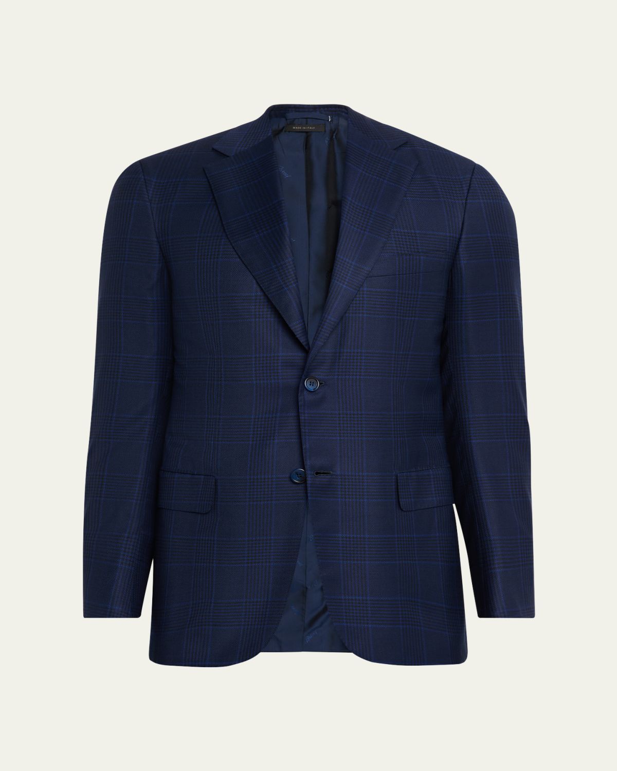 Brioni Men 's Wool Plaid Single-Breasted Sport Coat