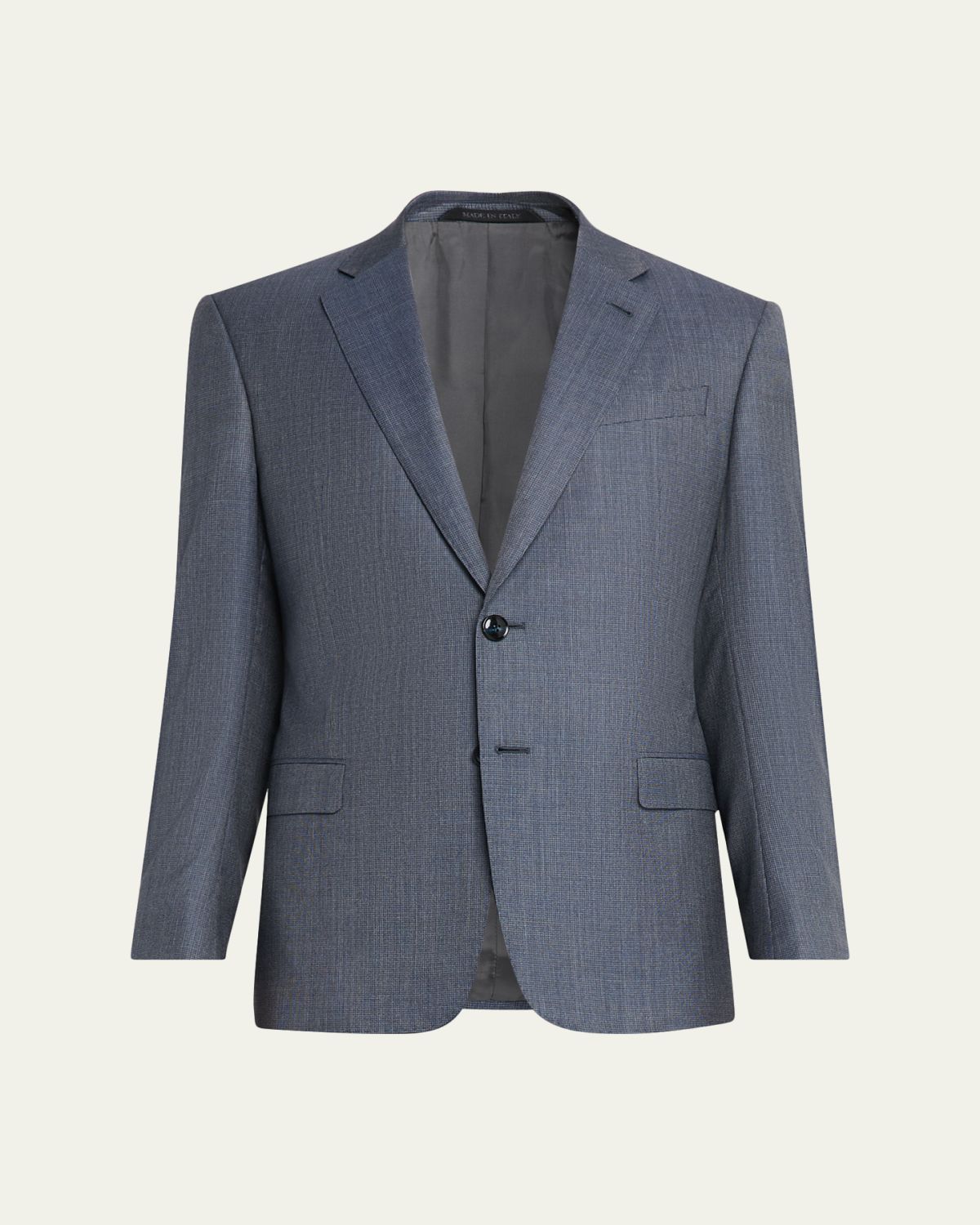 Giorgio Armani Men 's Wool and Silk Micro-Check Soft Two-Piece Suit
