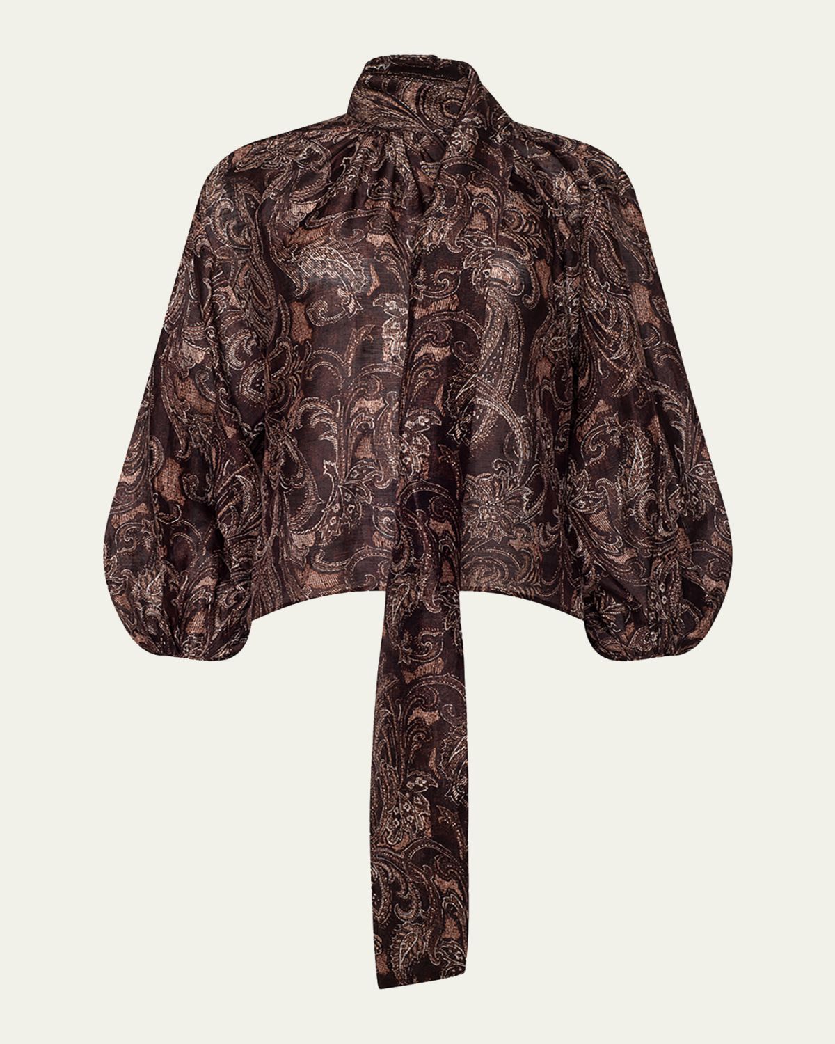 L 'Agence Rhett Paisley Organza Blouse