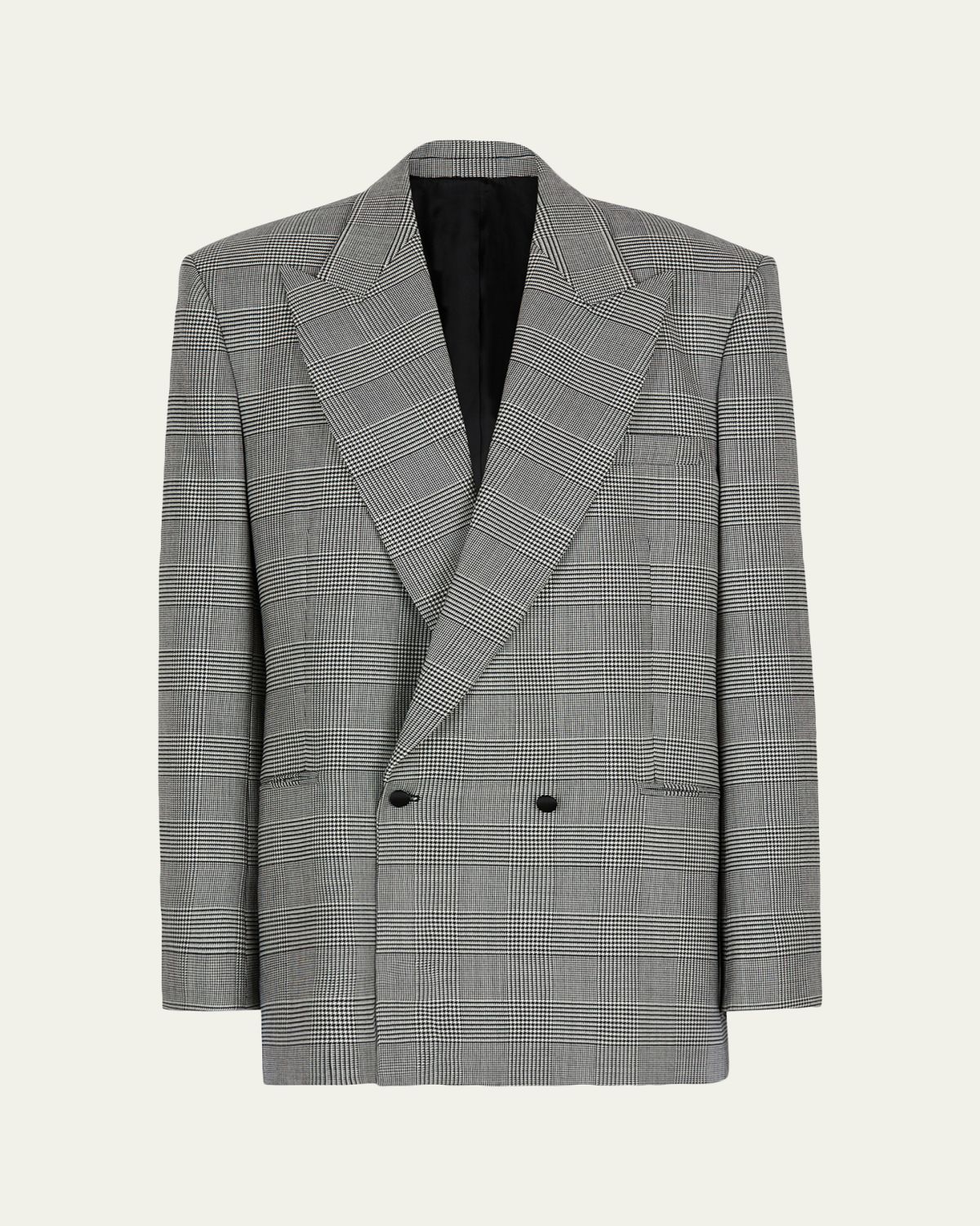 Balmain Prince Of Wales Double-Breasted Blazer Jacket