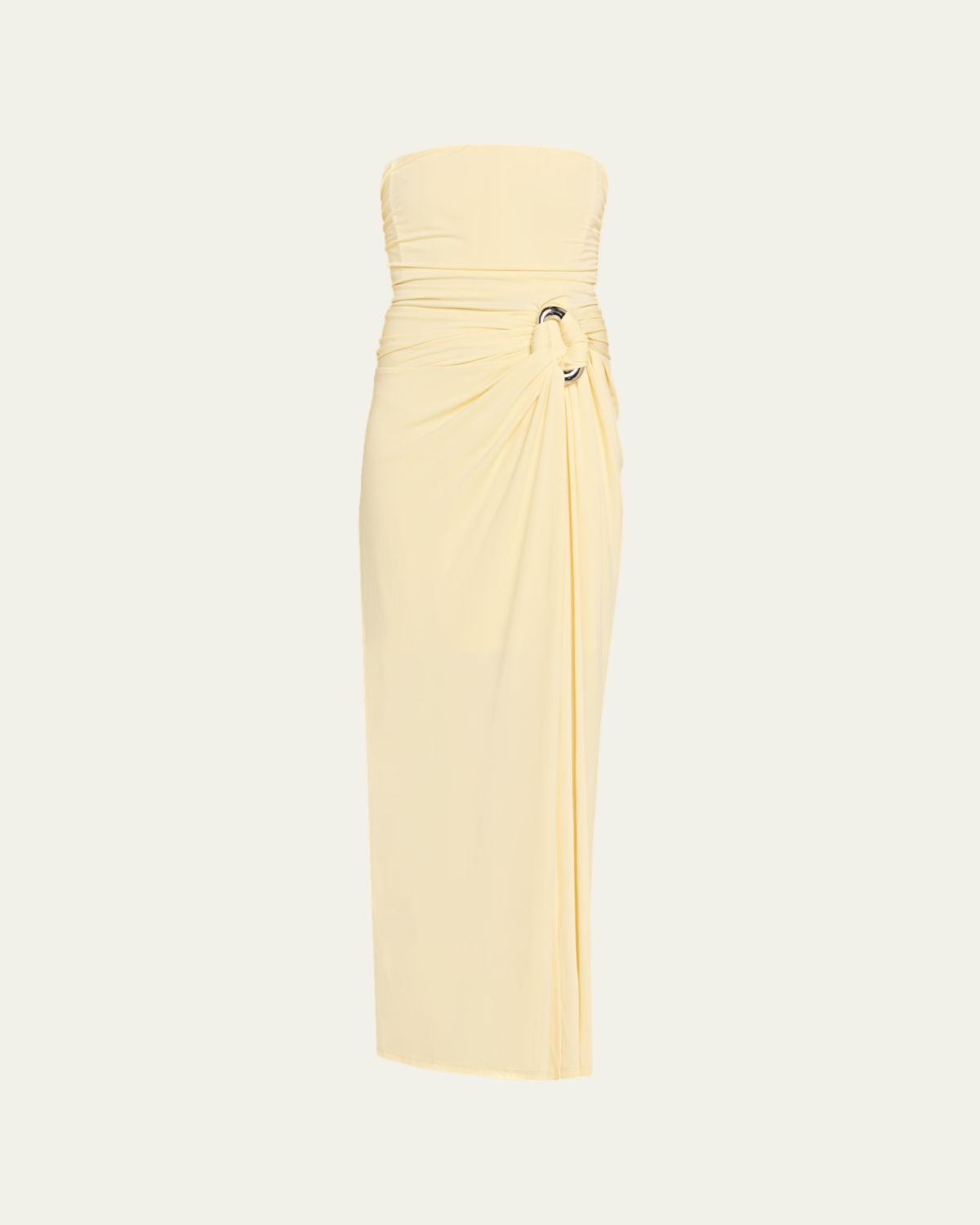 SIMKHAI Emma Draped Strapless Dress