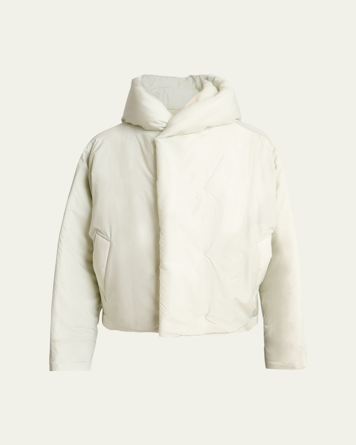 Homme Plisse Issey Miyake Men's Duvet Hooded Short Coat