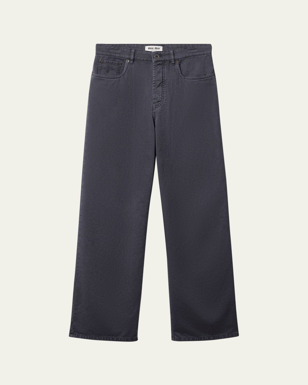 Miu Miu Relaxed Straight-Leg Denim Pants