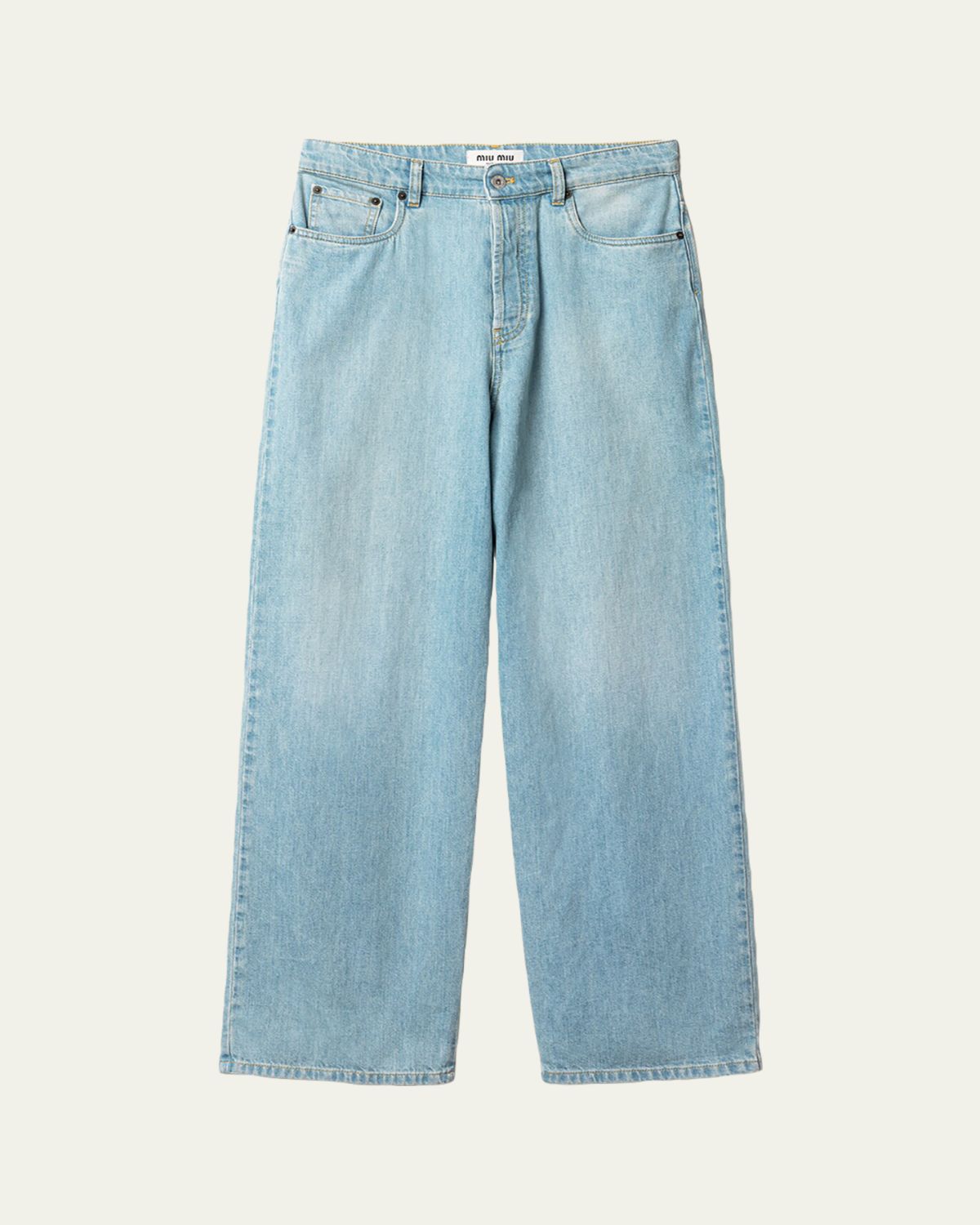 Miu Miu Stonewashed Wide-Leg Jeans