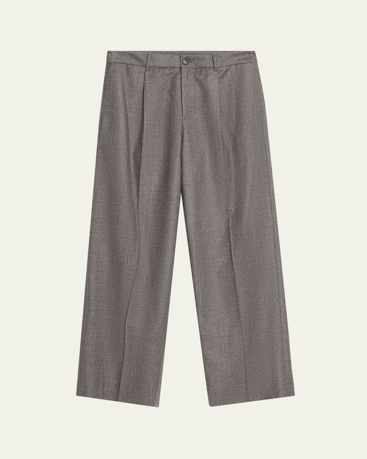 FRAME Men's Wide-Leg Flannel Trousers