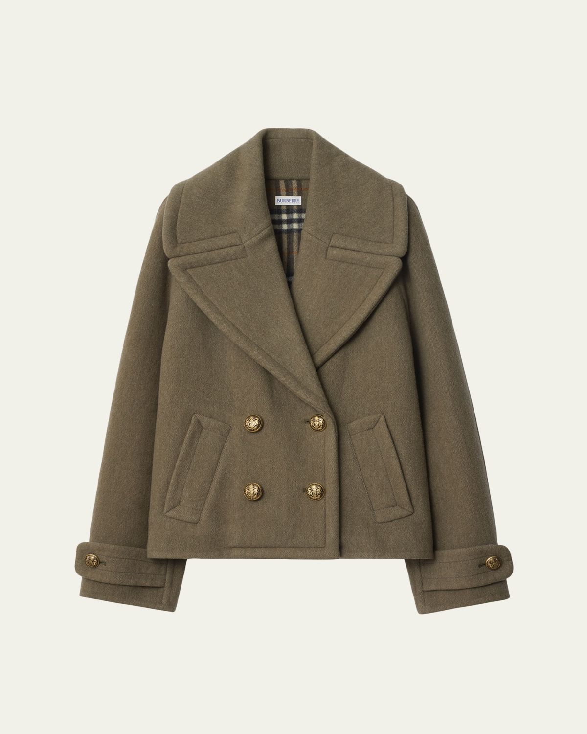 Burberry Caitlin Double-Breasted Wool-Blend Peacoat