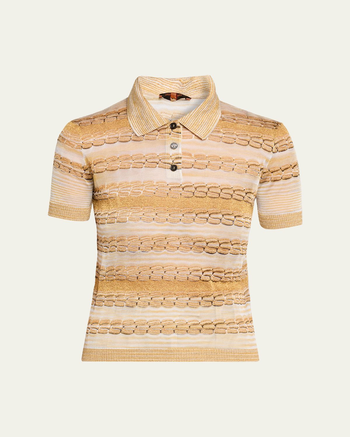 Missoni Brocade Pattern Polo Shirt