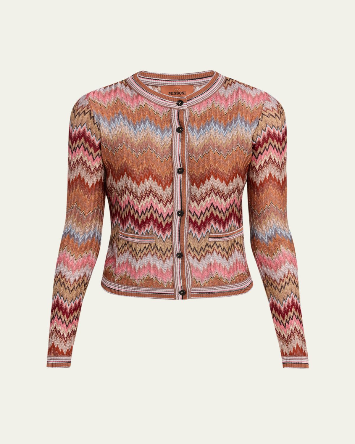 Missoni Multicolor Snake Chevron Crewneck Cardigan