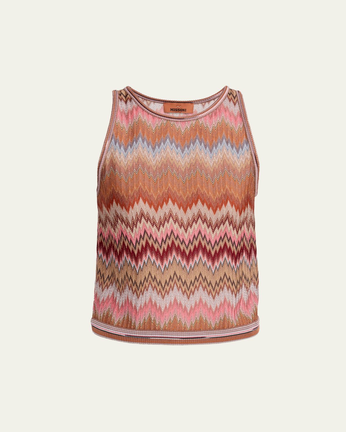 Missoni Multicolor Snake Chevron Knit Tank Top