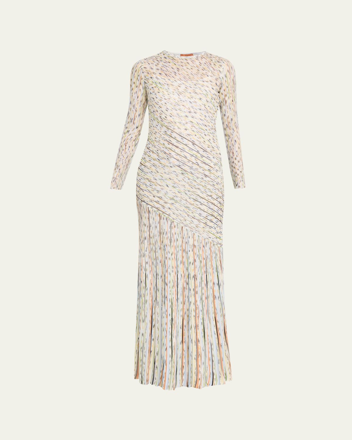 Missoni Draped Striped Sequined Maxi Dress