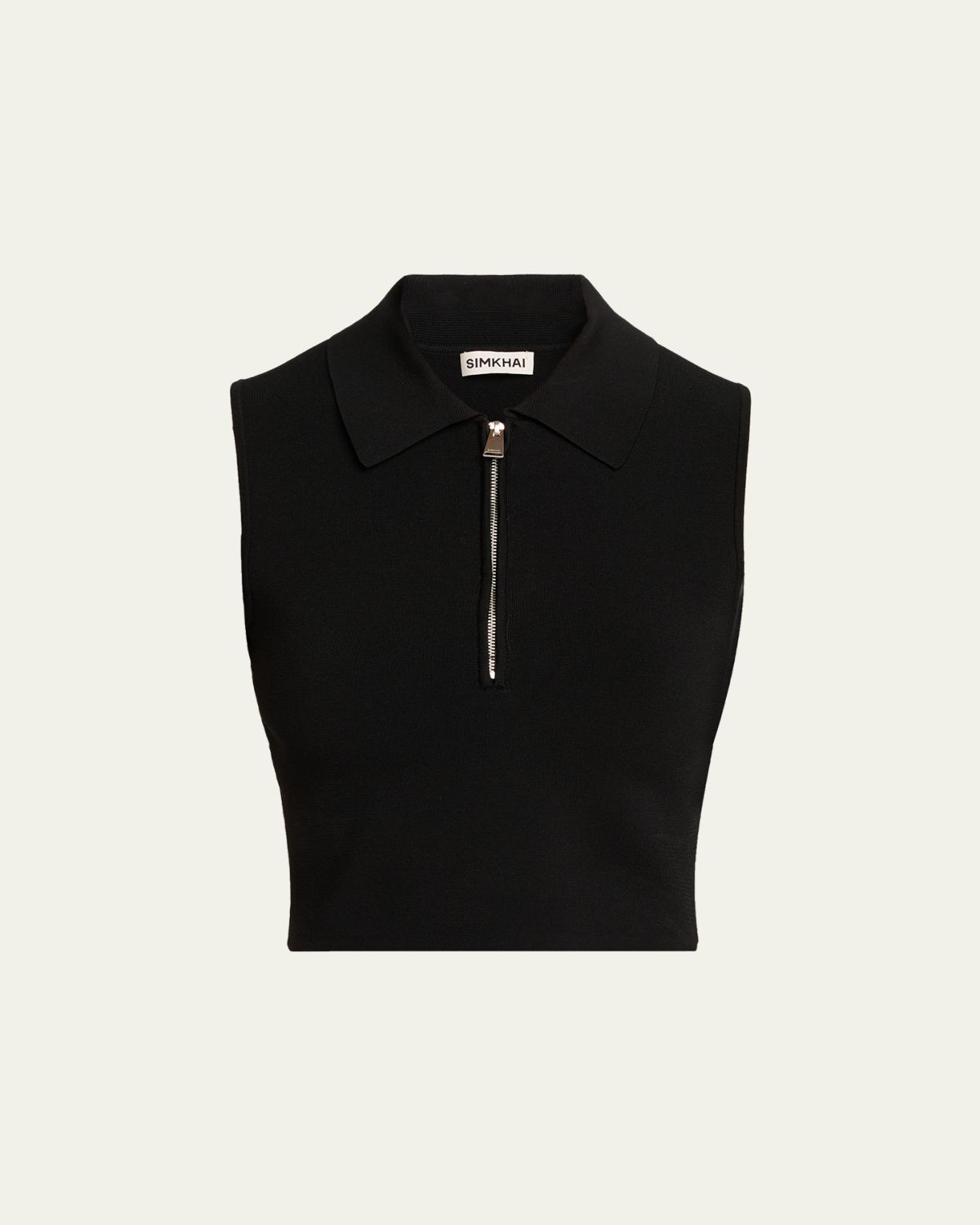 SIMKHAI Tatum Sleeveless Half-Zip Top