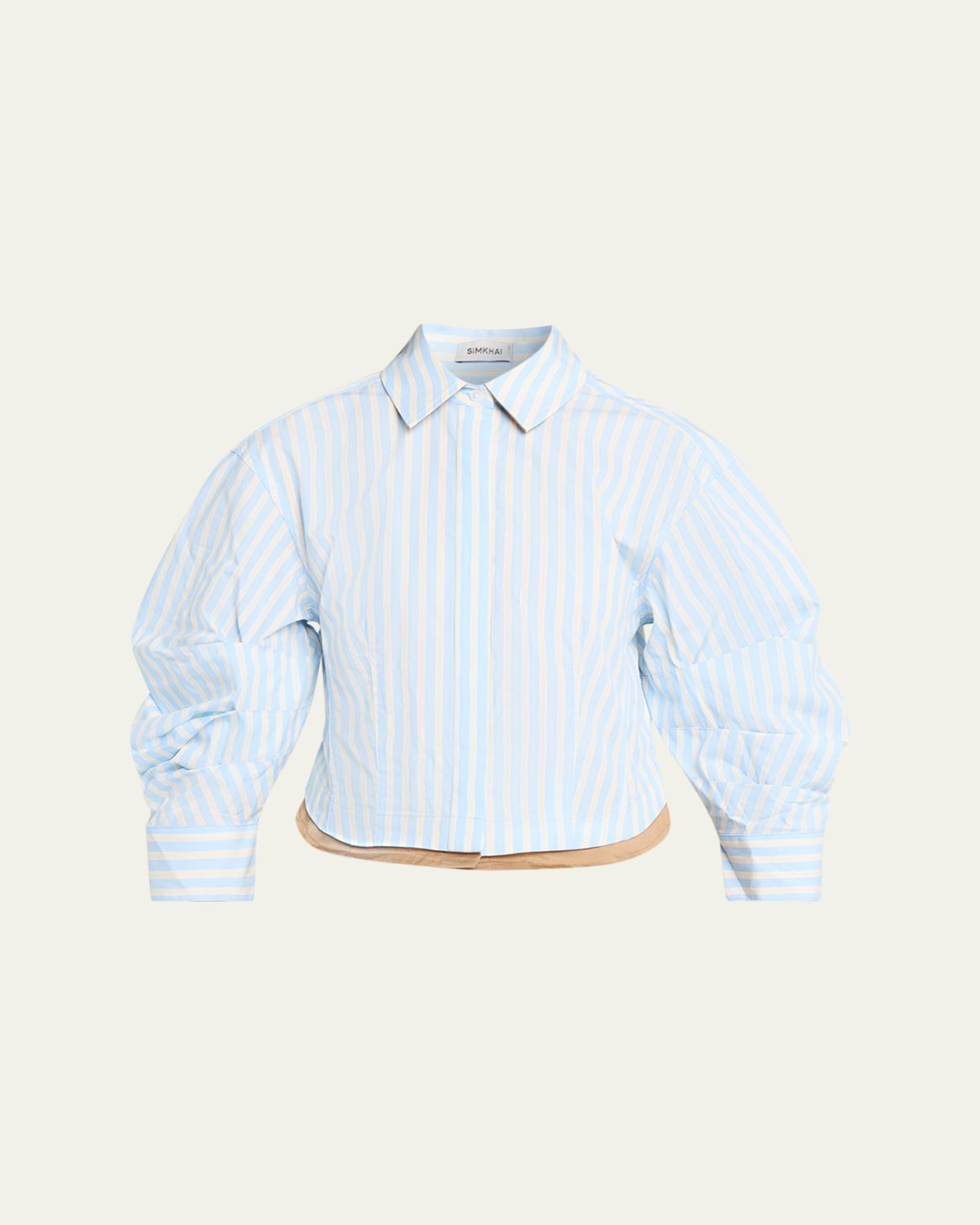 SIMKHAI Boone Stripe Combo Shirt