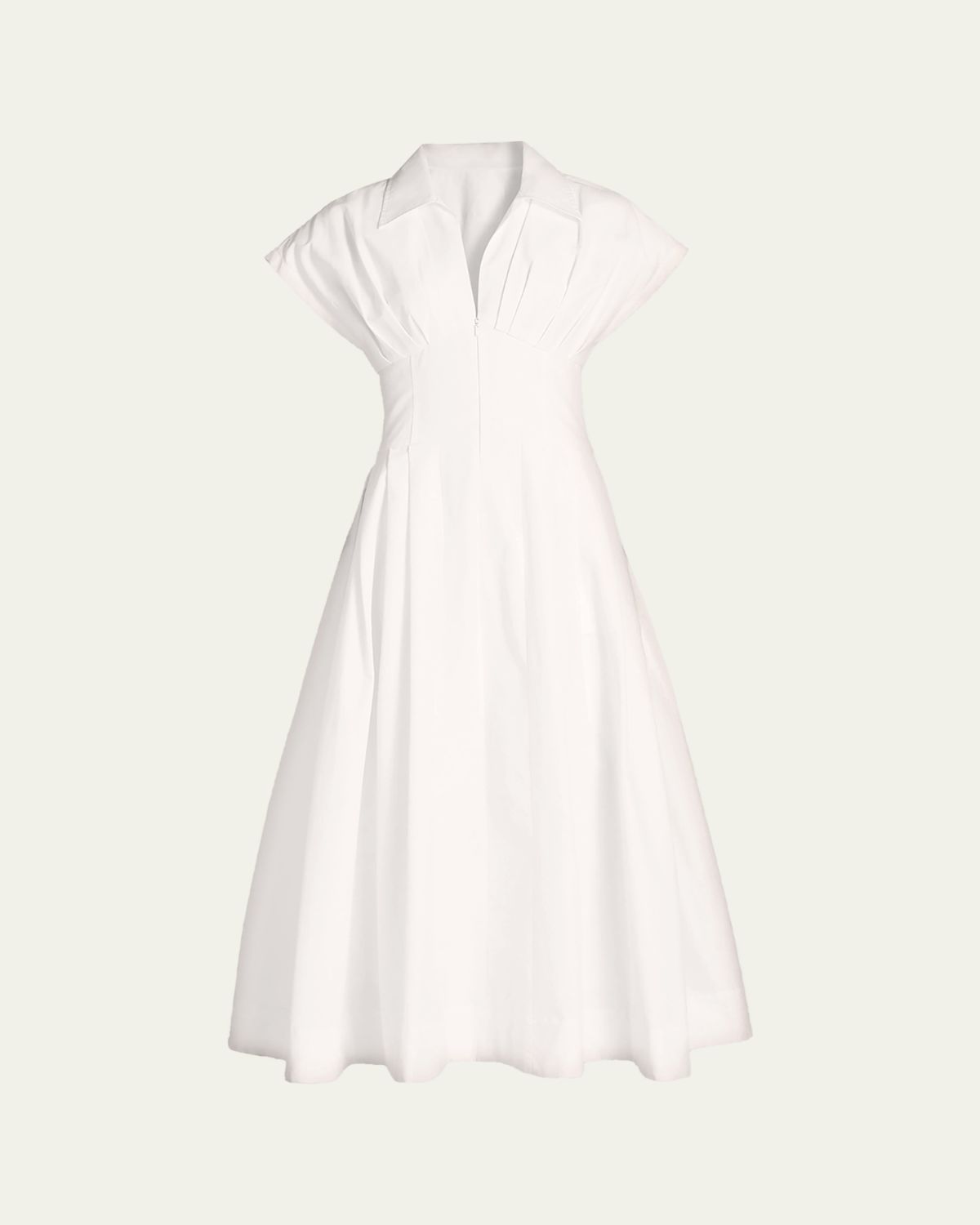 SIMKHAI Farlow Zip-Front Midi Dress