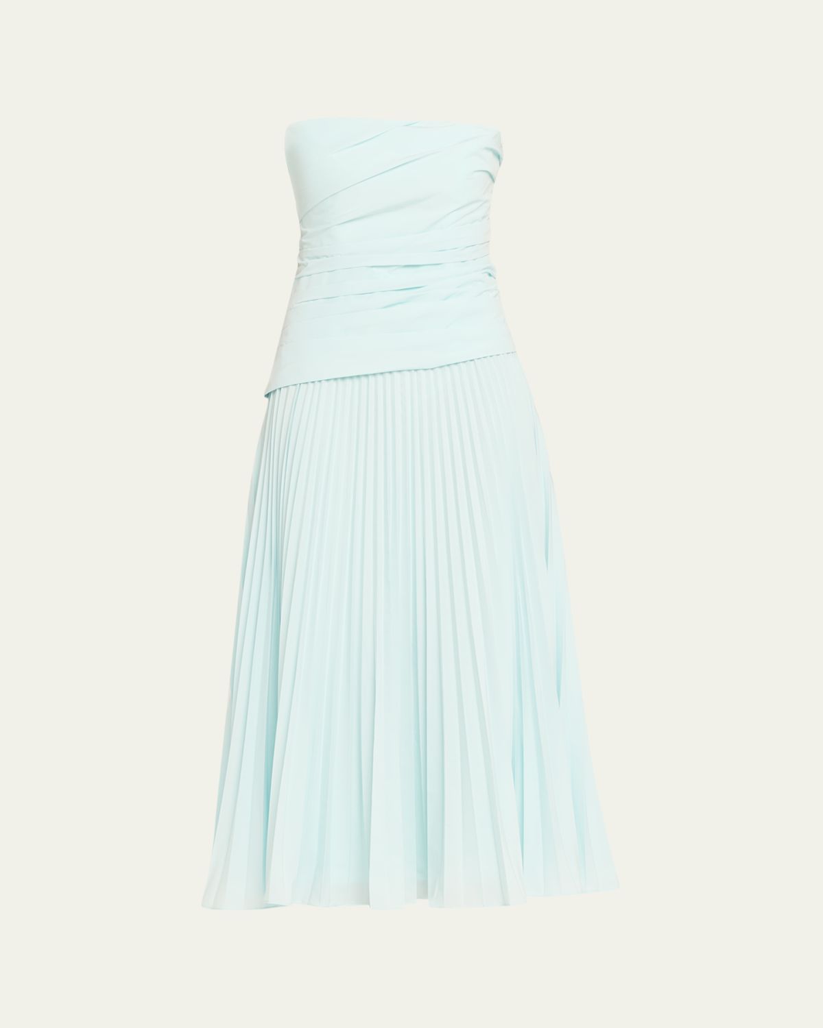 SIMKHAI Arie Strapless Pleated Maxi Dress
