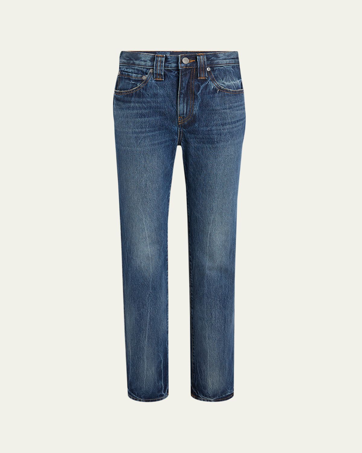 Khaite Farley Straight-Leg Acid-Washed Jeans