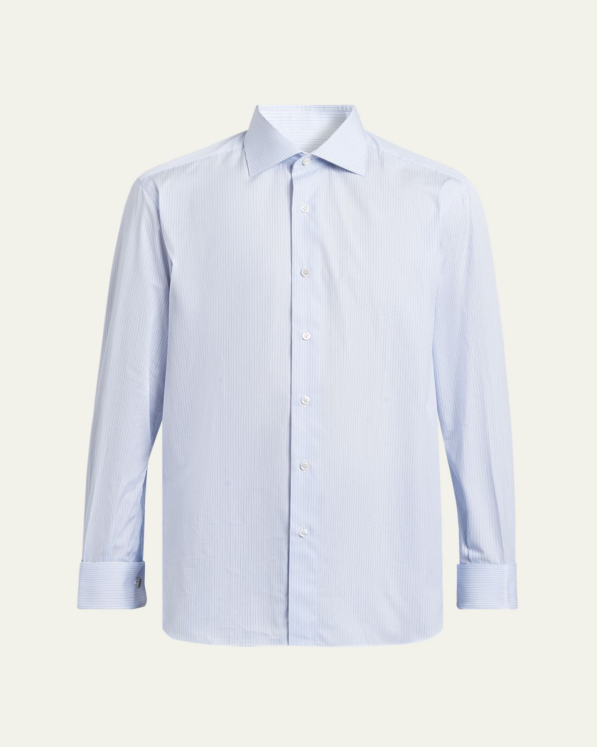 Brioni Men's Fine-Stripe Cotton Sport Shirt