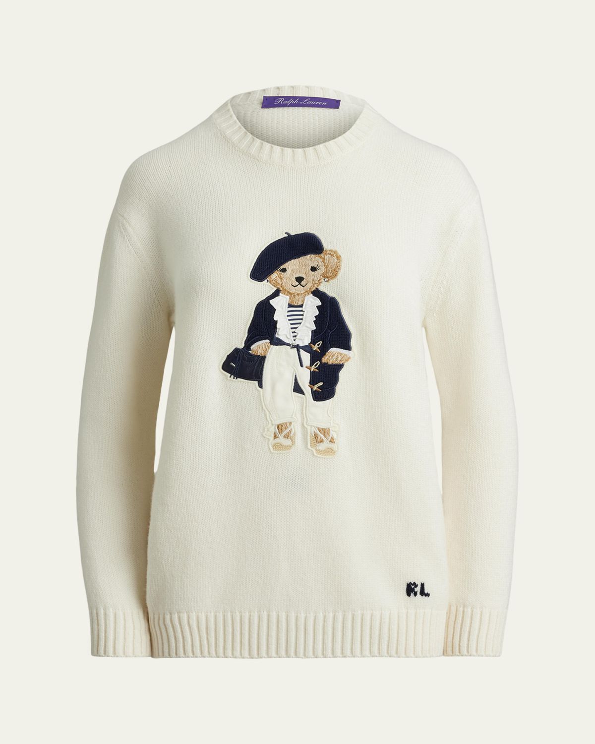 Ralph Lauren Collection Polo Bear Cashmere Crewneck Sweater