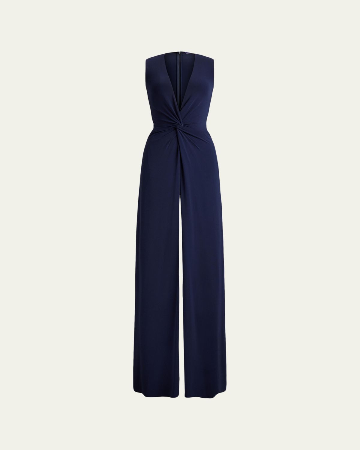 Ralph Lauren Collection Zach Two-Tone Pleated Evening Dress