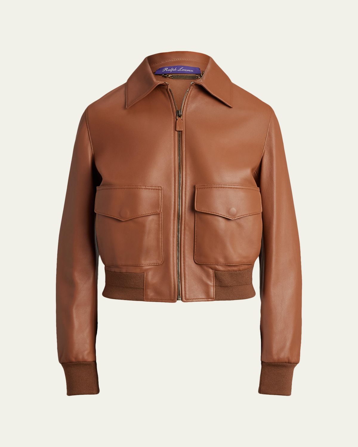 Ralph Lauren Collection Sullivan Leather Bomber Jacket