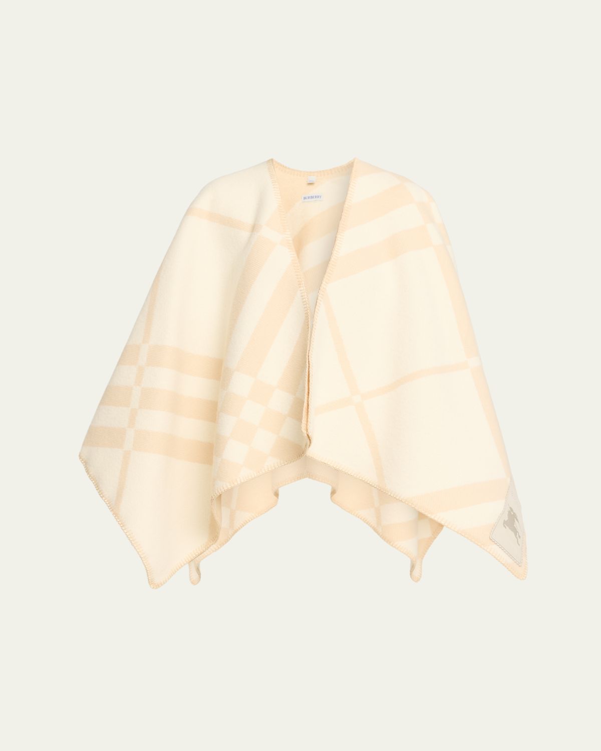 Burberry Check Wool Cashmere Cape