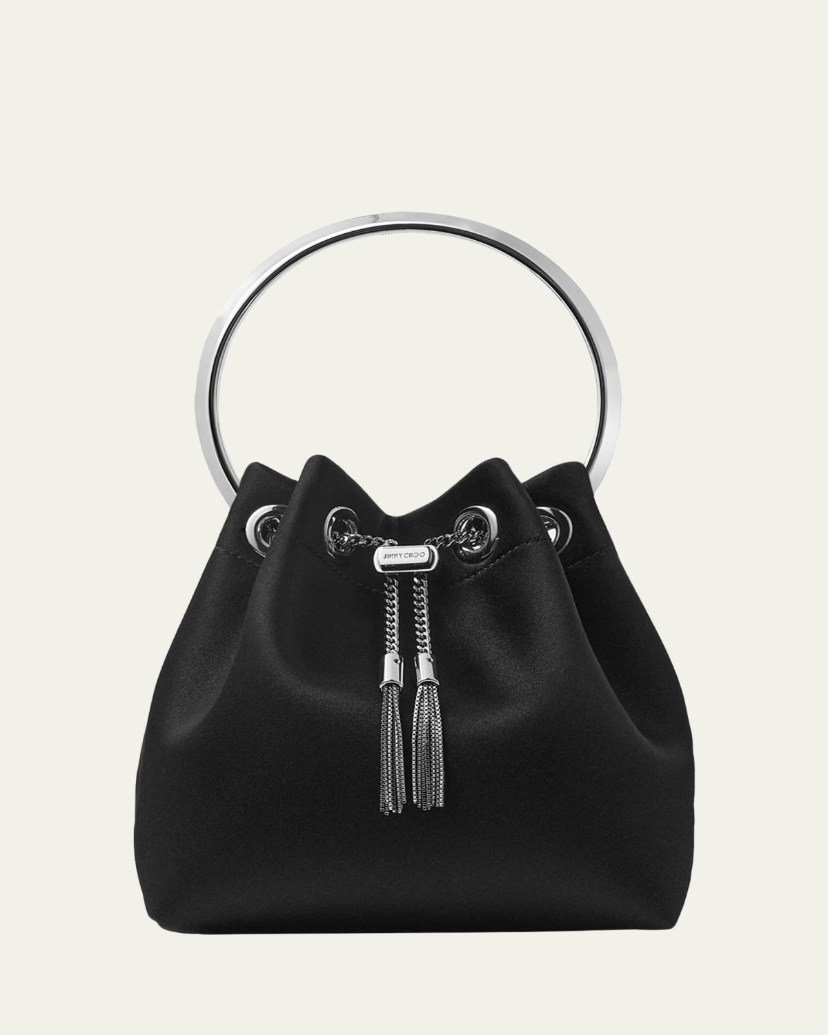 Jimmy Choo Bon Bon Satin Bucket Top-Handle Bag