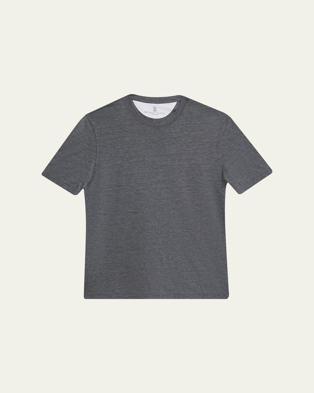 Brunello Cucinelli Men's Classic Fit Heathered Cotton Crewneck T-Shirt