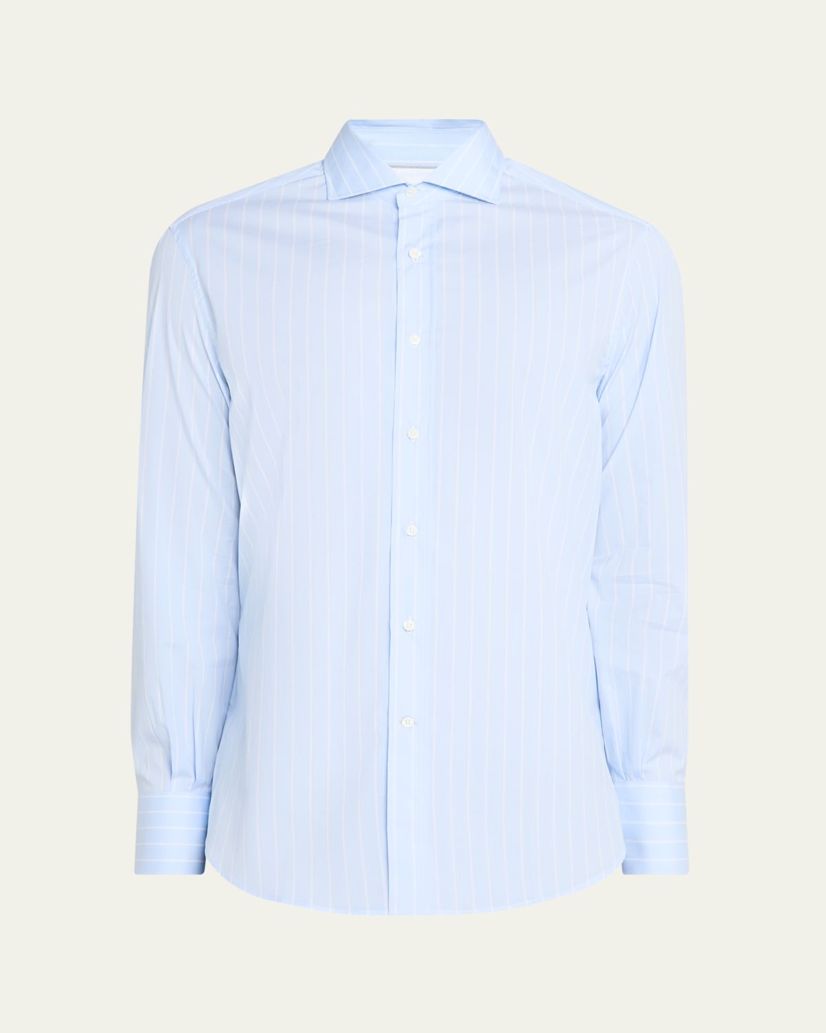 Brunello Cucinelli Men's Pinstripe Cotton Button-Down Shirt