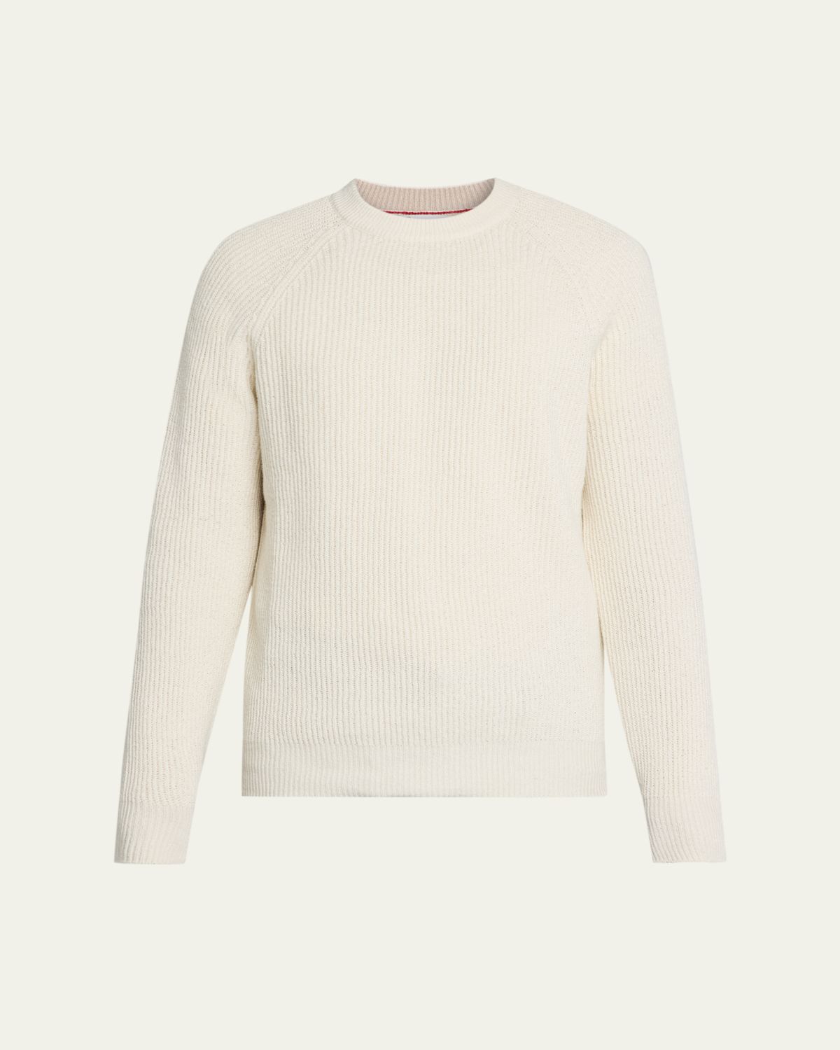 Brunello Cucinelli Men 's Cotton Rib Crewneck Sweater