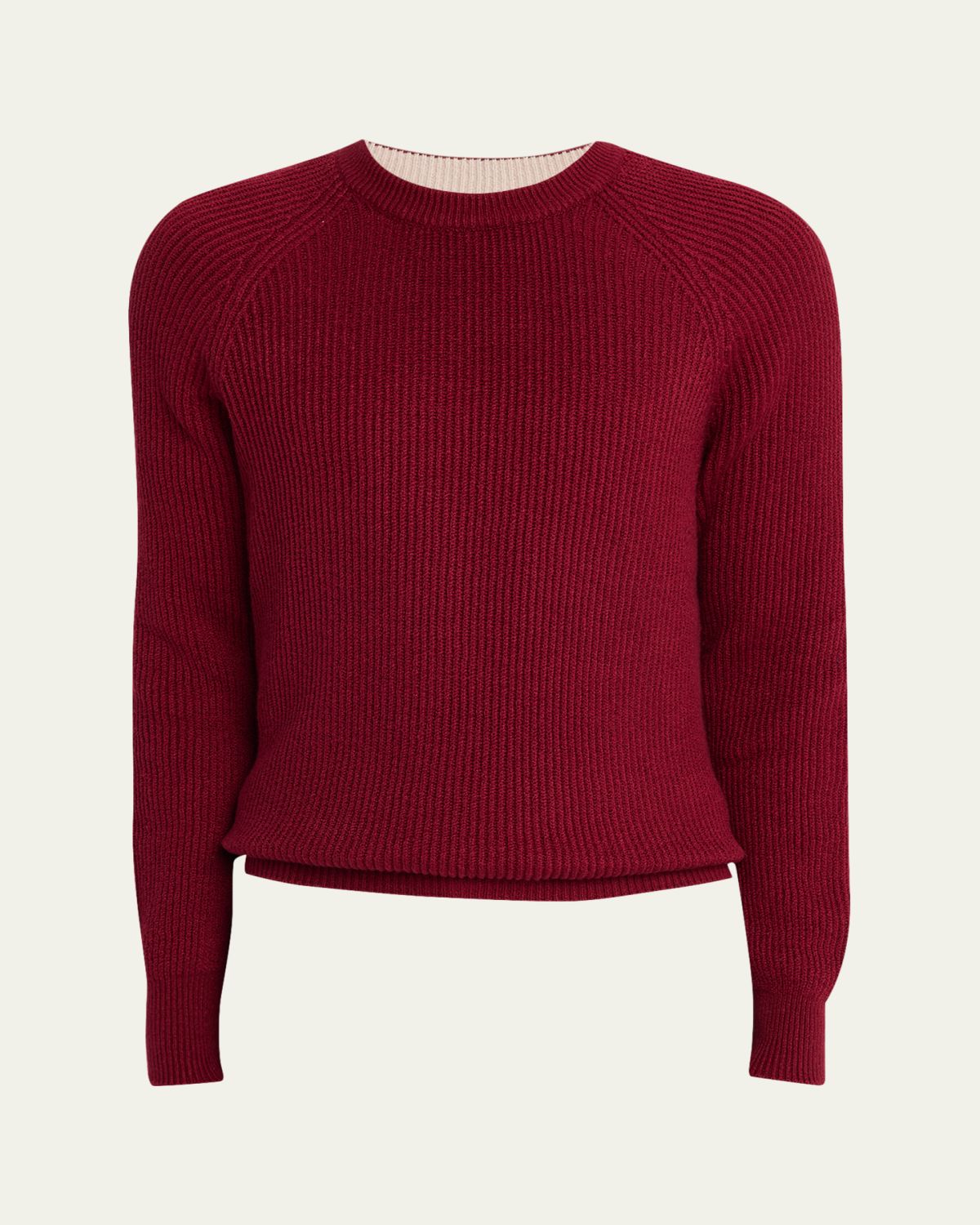 Brunello Cucinelli Men's Cotton Rib Crewneck Sweater | Thumbnail 6