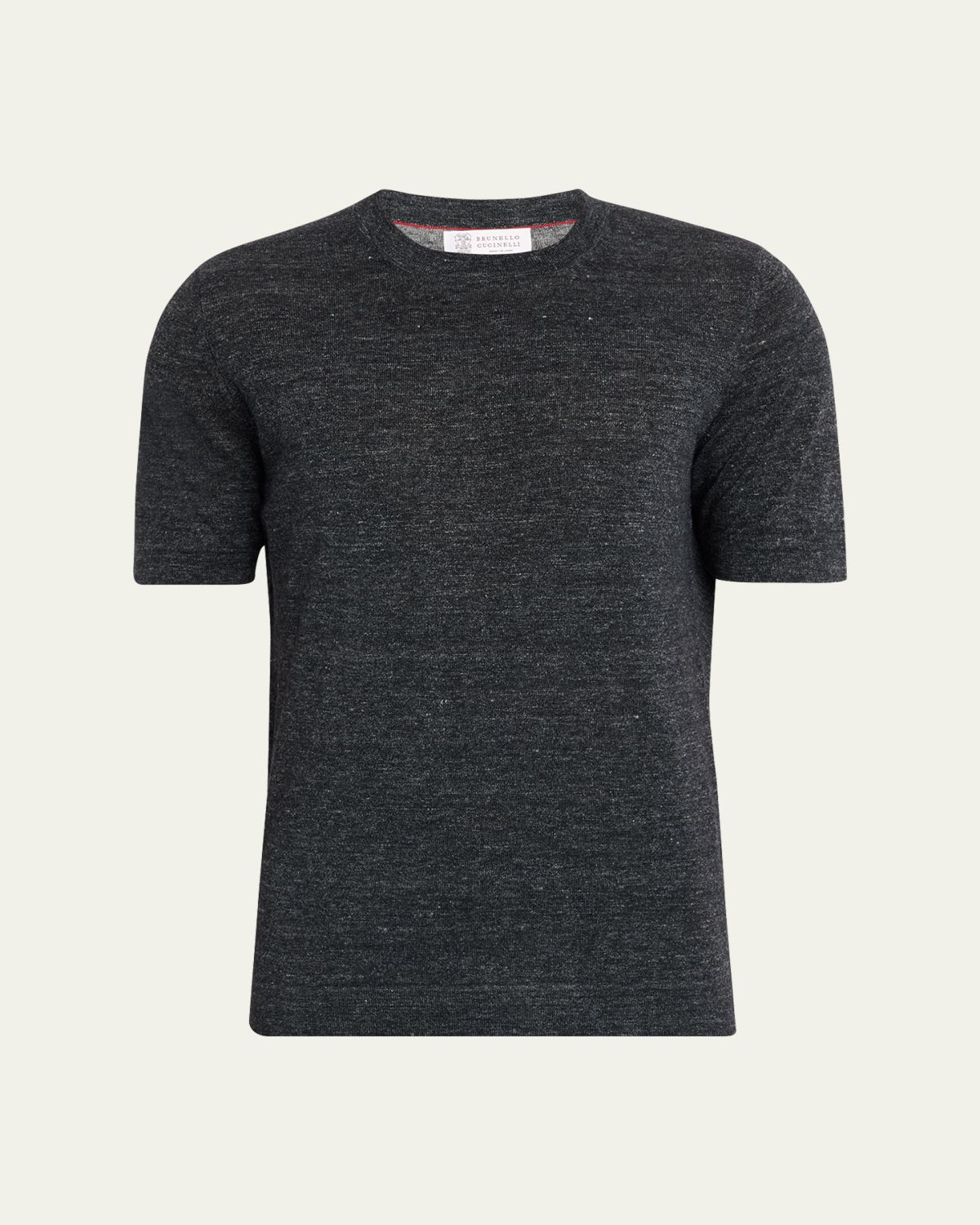 Brunello Cucinelli Men 's Linen and Cotton Knit Short-Sleeve Sweater