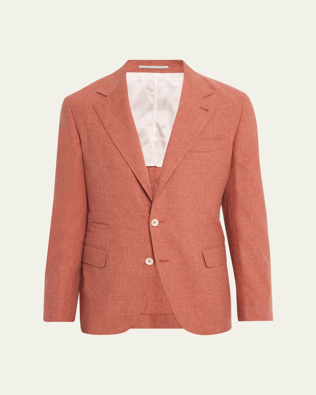 Brunello Cucinelli Men 's Wool, Cotton and Silk Two-Button Blazer