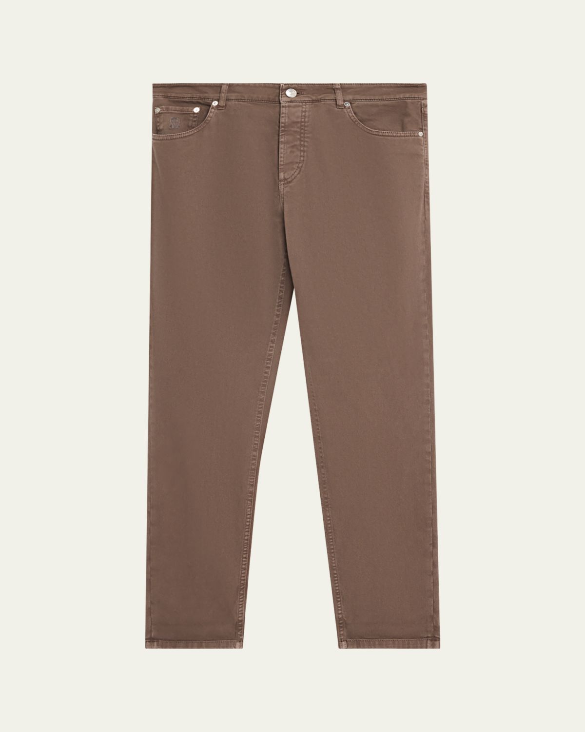 Brunello Cucinelli Men's Garment-Dyed Cotton Five-Pocket Pants | Thumbnail 6 Brunello Cucinelli Men's Garment-Dyed Cotton Five-Pocket Pants | Thumbnail 6
