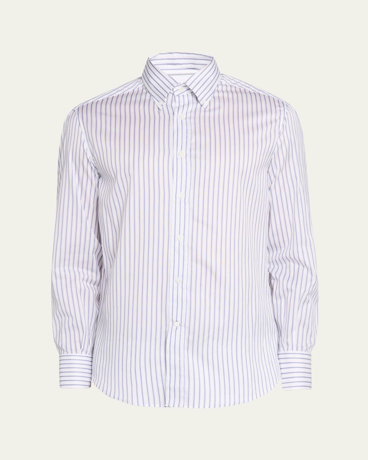 Brunello Cucinelli en 's Stripe Cotton Slim-Fit Button-Down Shirt