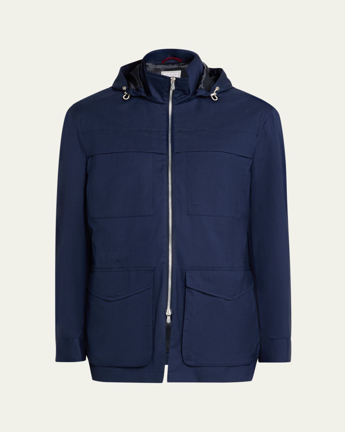 Brunello Cucinelli Men 's Water-Resistant Wool Hooded Jacket