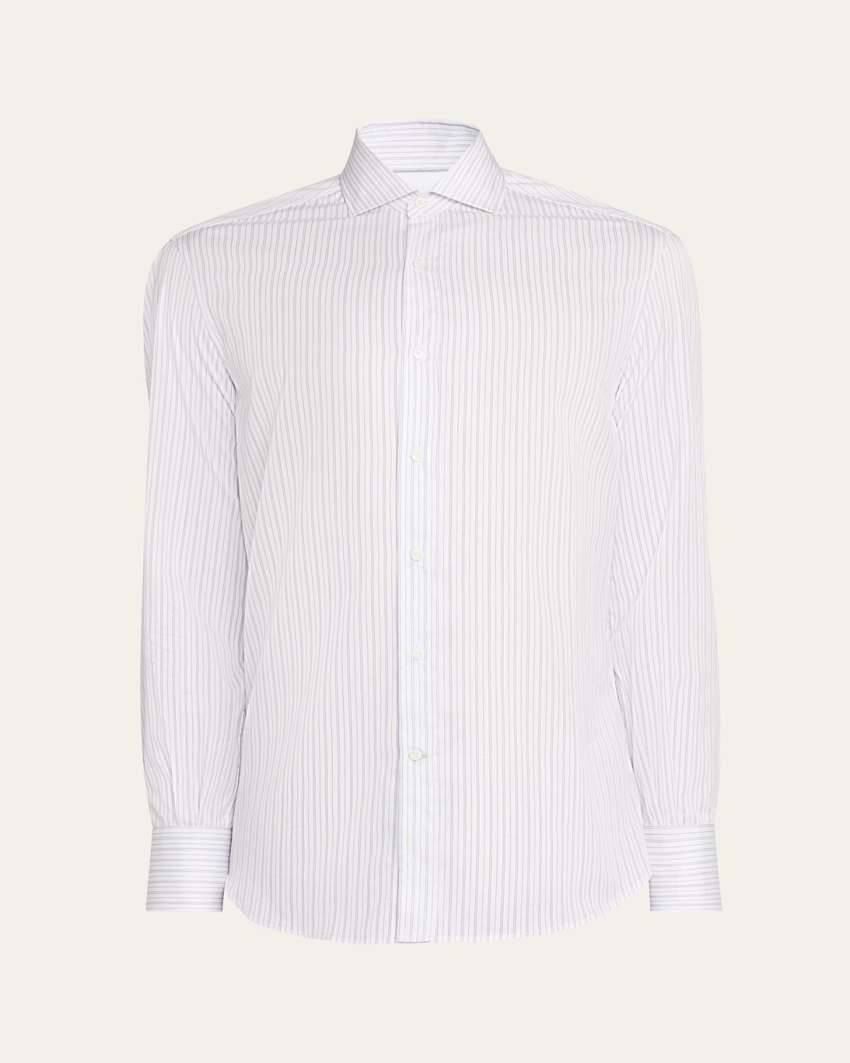 Brunello Cucinelli Men 's Cotton Multi-Stripe Button-Down Shirt