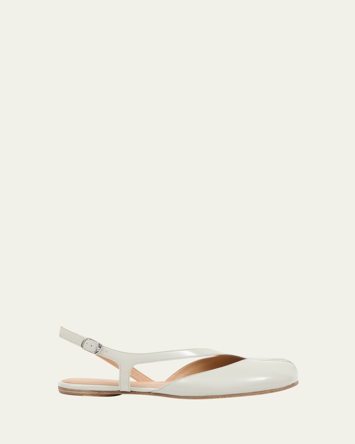 Maison Margiela Tabi Leather Split-Toe Slingback Flats
