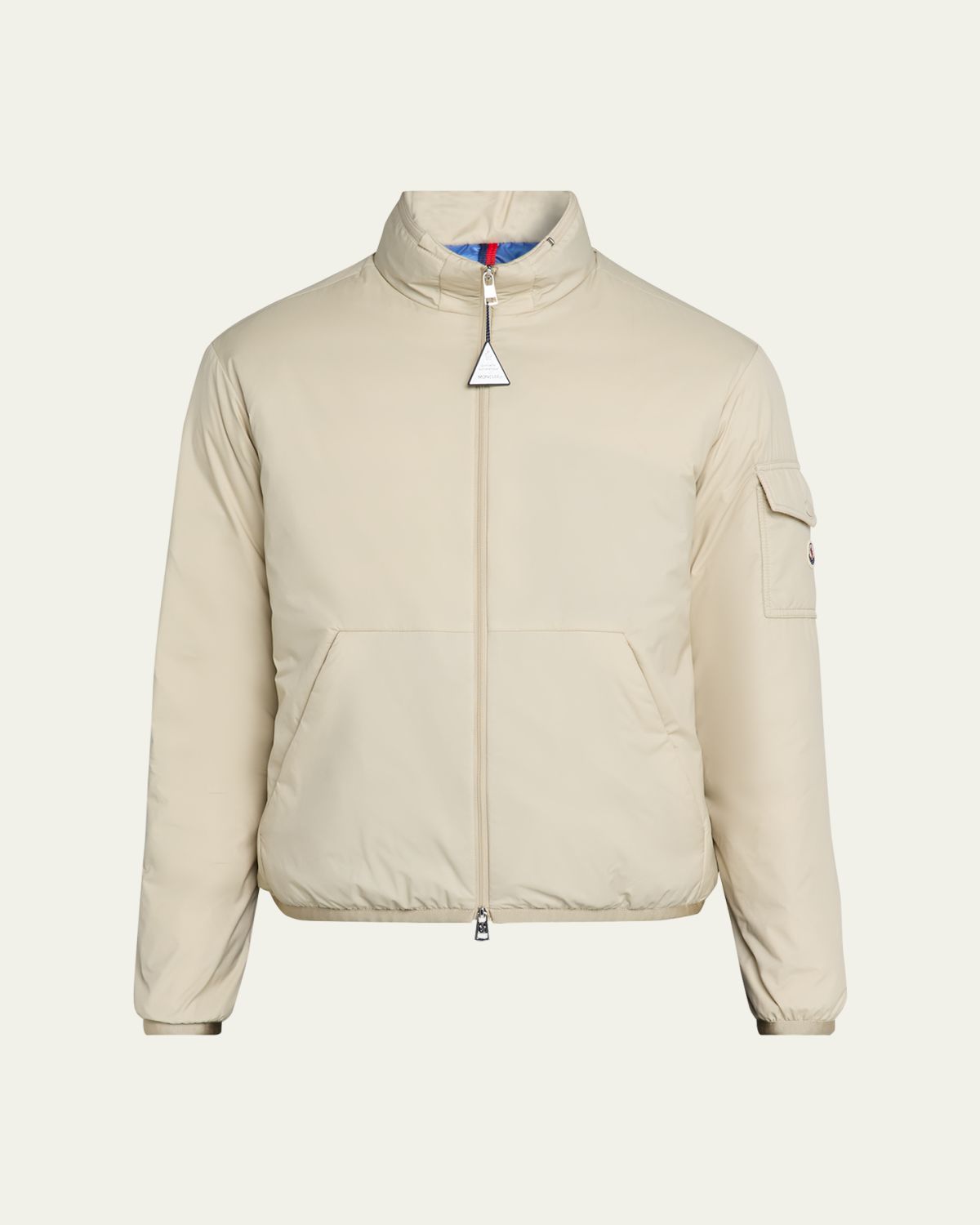 Moncler Men 's Nylon Jacket with Stowaway Hood
