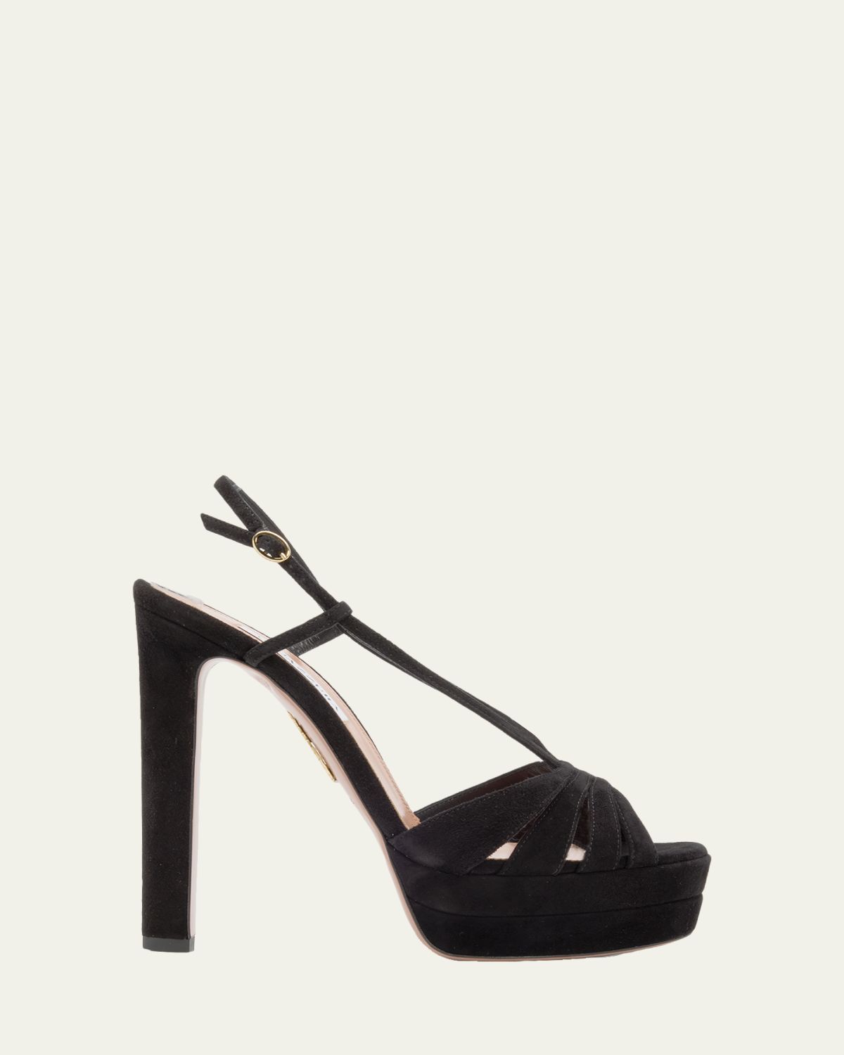 Aquazzura 130mm Aimee Suede Platform Sandals