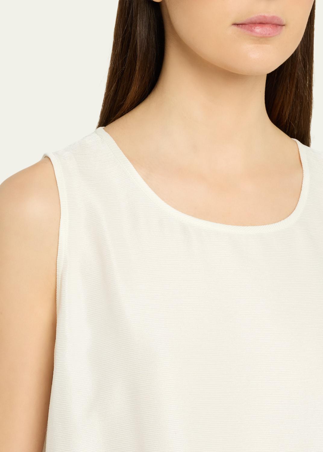 Eskandar A-Line Shimmer Silk Shell | Thumbnail 9 Eskandar A-Line Shimmer Silk Shell | Thumbnail 9