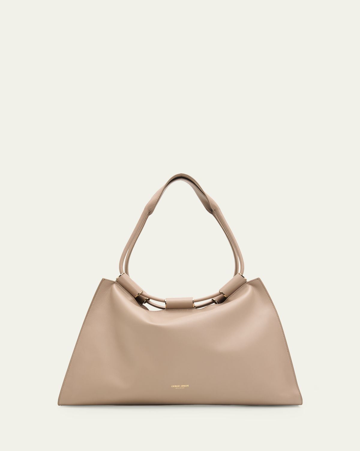Giorgio Armani Lamb Leather Shopper Shoulder Bag