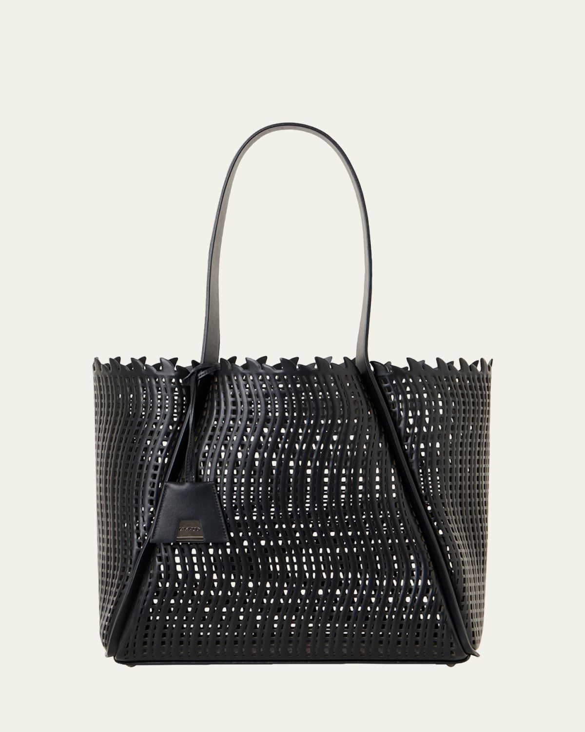 Akris Alex Medium Cutout Leather Tote Bag