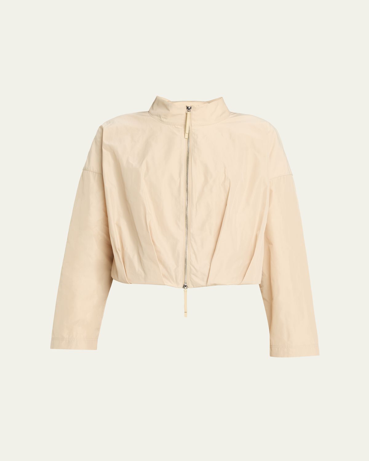 Lafayette 148 New York Pleated Technical Twill Crop Jacket