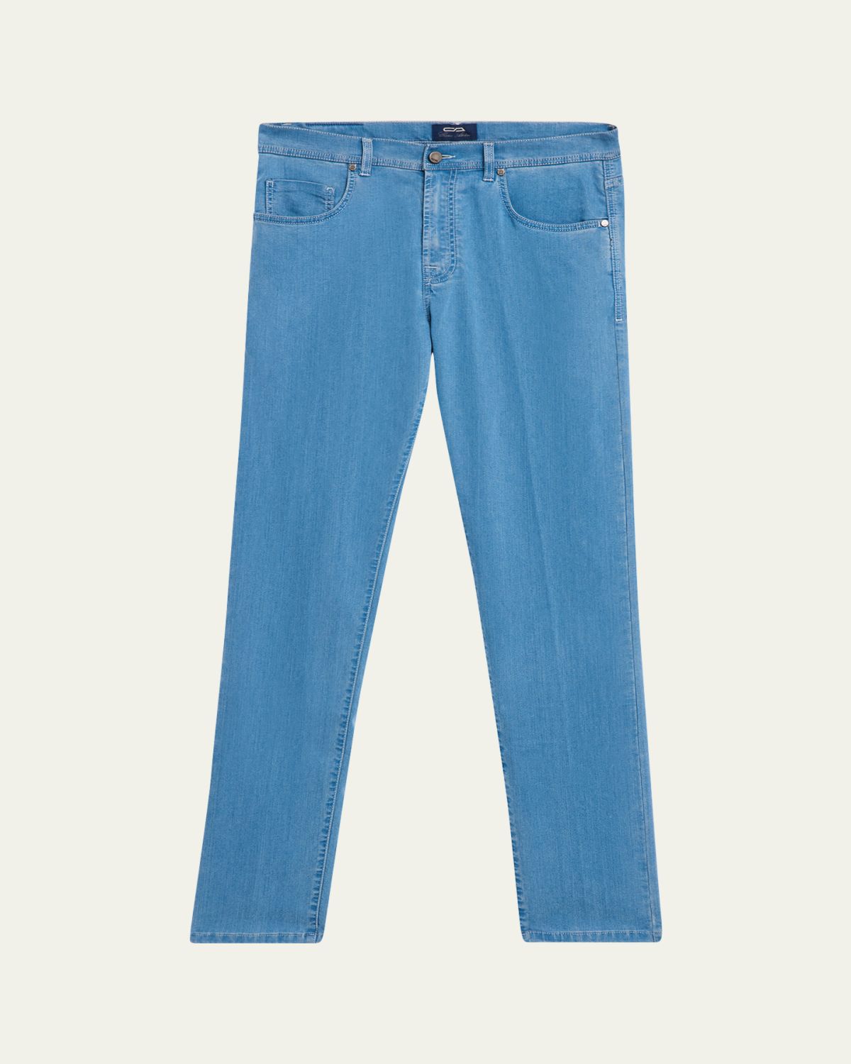 Cesare Attolini Men's Light-Wash Denim Slim Straight-Leg Jeans