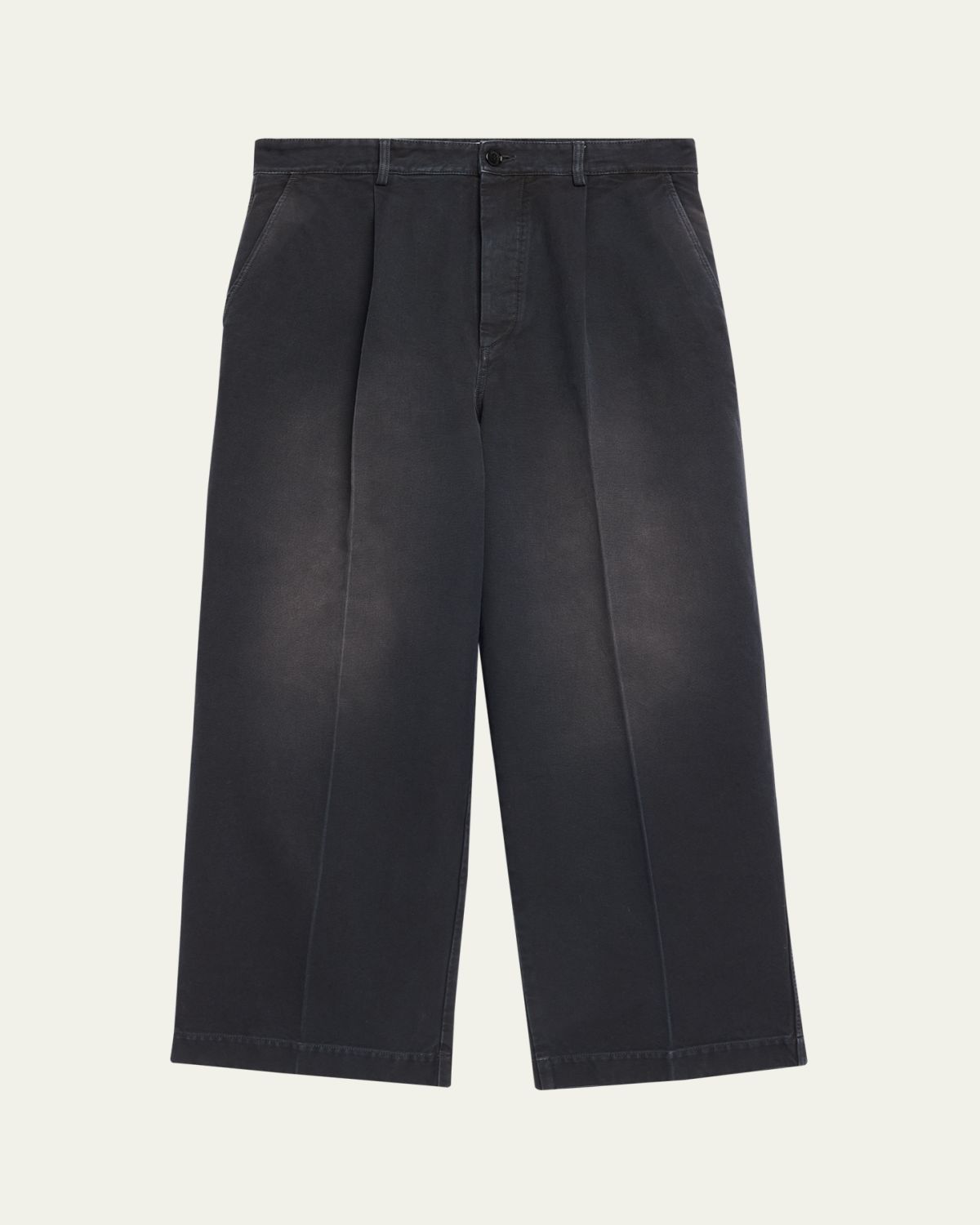 Marni Men's Faded Denim Wide-Leg Pants