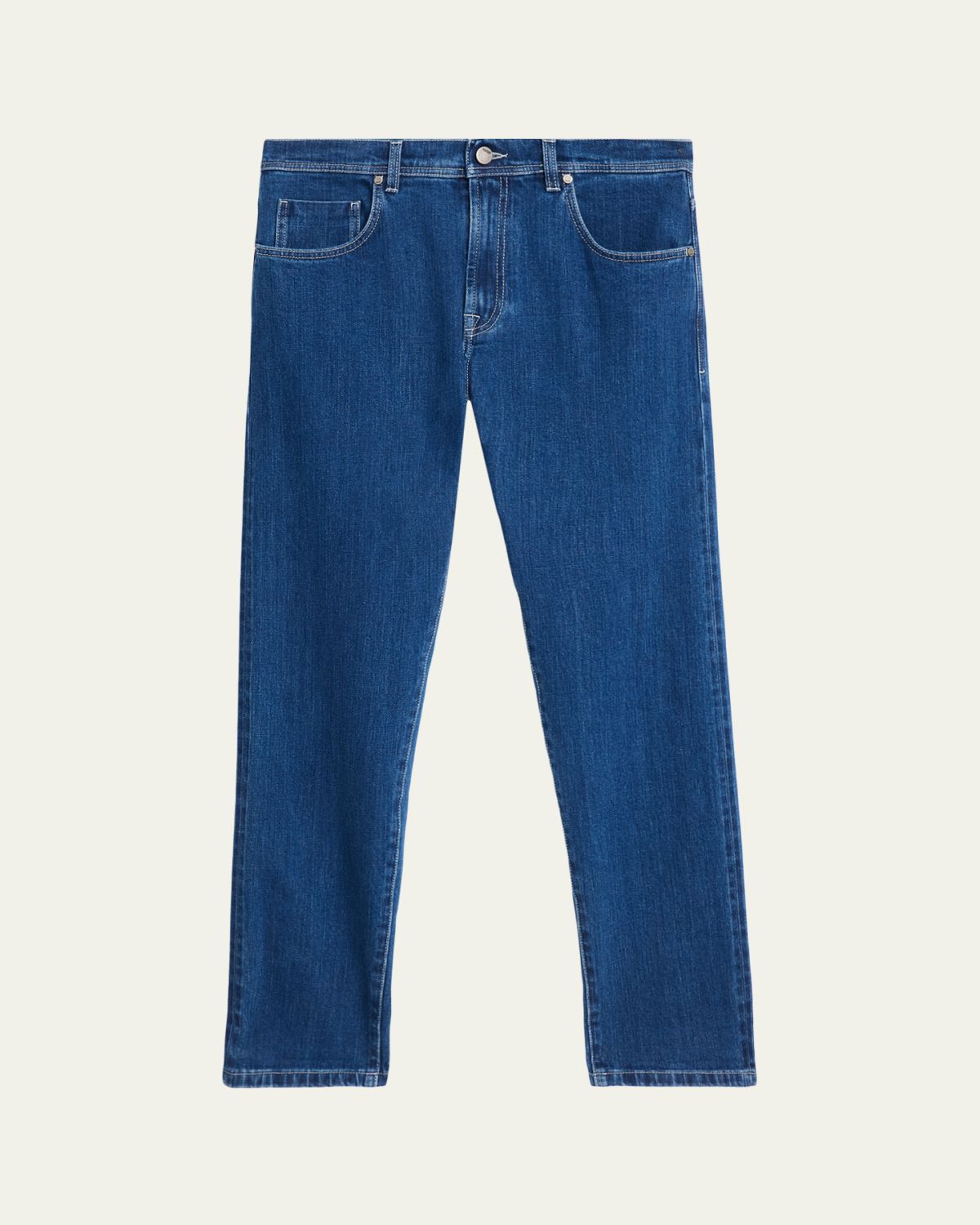 Cesare Attolini Men's Dark-Wash Denim Slim Straight-Leg Jeans