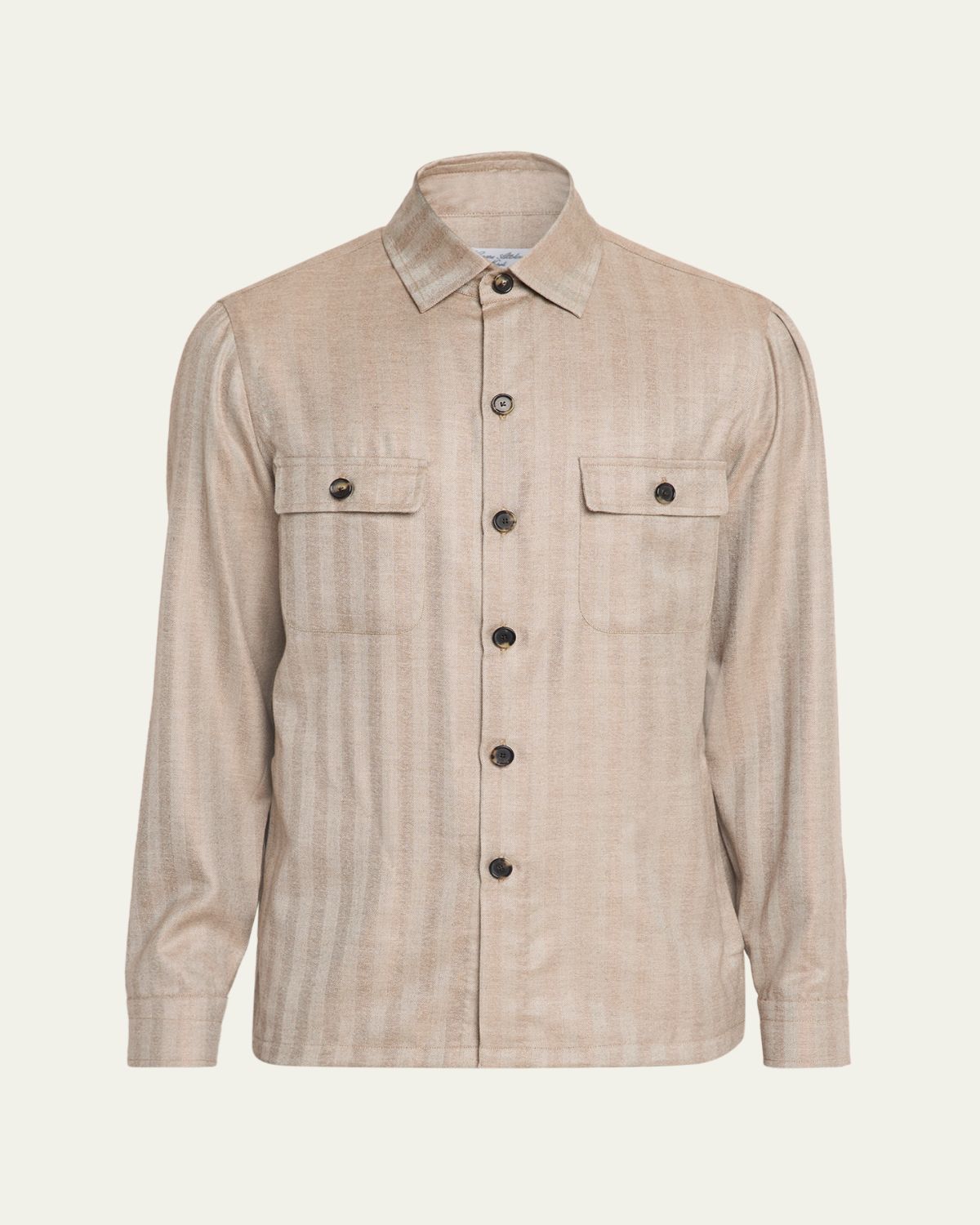 Cesare Attolini Men's Cashmere and Silk Herringbone Field Jacket